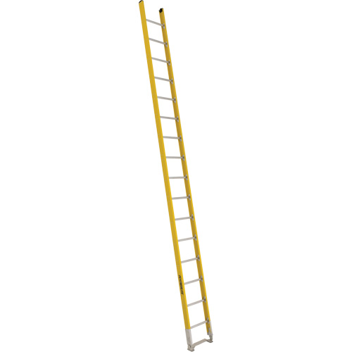 Single Section Straight Ladder - 6100 Series, 16', Fibreglass, 375 lbs., CSA Grade 1AA Maritime Industrial Rubber