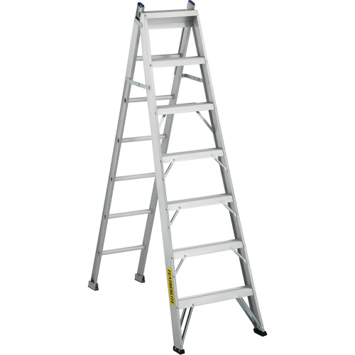 2700 Series Industrial Duty Multi-Way Ladders, 7', Aluminum, 250 lbs. Cap., ANSI 1, CSA 1 Maritime Industrial Rubber