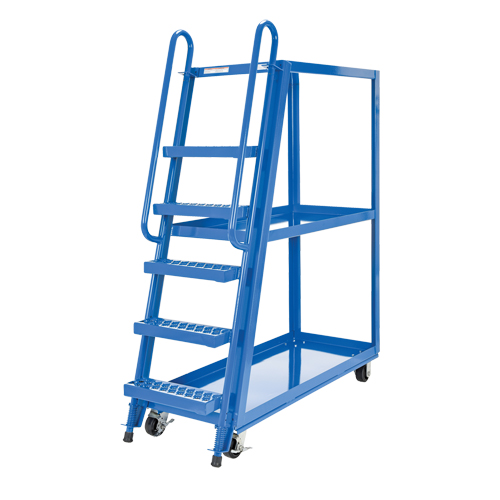 Stock Picking Cart, Steel, 21-7/8" W x 56-1/8" D, 3 Shelves, 1000 lbs. Capacity Maritime Industrial Rubber