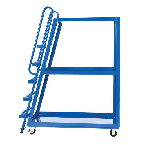 Stock Picking Cart, Steel, 21-7/8" W x 56-1/8" D, 3 Shelves, 1000 lbs. Capacity Maritime Industrial Rubber