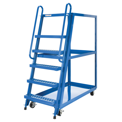 Stock Picking Cart, Steel, 27-7/8" W x 56-1/8" D, 3 Shelves, 1000 lbs. Capacity Maritime Industrial Rubber