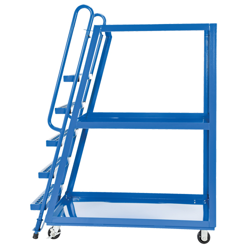 Stock Picking Cart, Steel, 27-7/8" W x 56-1/8" D, 3 Shelves, 1000 lbs. Capacity Maritime Industrial Rubber