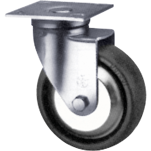 Roulette robuste, Pivotant, 4" (101,6 mm), Ur&eacute;thane, 900 lb (408 kg) Maritime Industrial Rubber