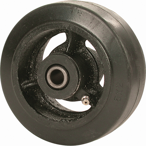 Roue en caoutchouc moul&eacute;, 6" (152 mm) dia. x 3" (76 mm) la, Capacit&eacute; de 750 lb (340 kg) Maritime Industrial Rubber