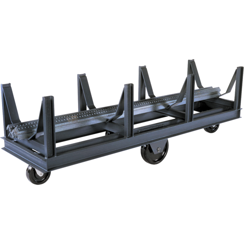 Bar Cradle Truck, 96" L x 28" W x 29" H, 10000 lbs. Capacity, Phenolic Wheels Maritime Industrial Rubber