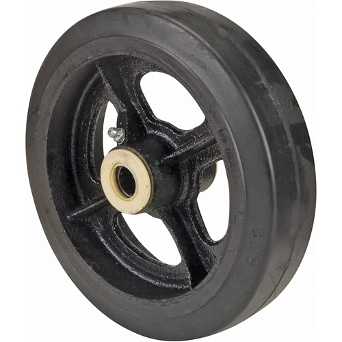 Rubber Wheels, 8" (203 mm) Dia. x 2" (51 mm) W, 600 lbs. (272 kg.) Capacity Maritime Industrial Rubber