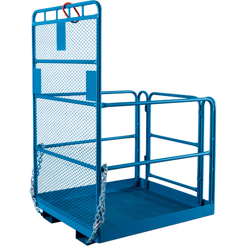 Nacelle &eacute;l&eacute;vatrice pour travail en hauteur, 48" x 48" x 72" h, Capacit&eacute; de 1000 lb, Acier Maritime Industrial Rubber