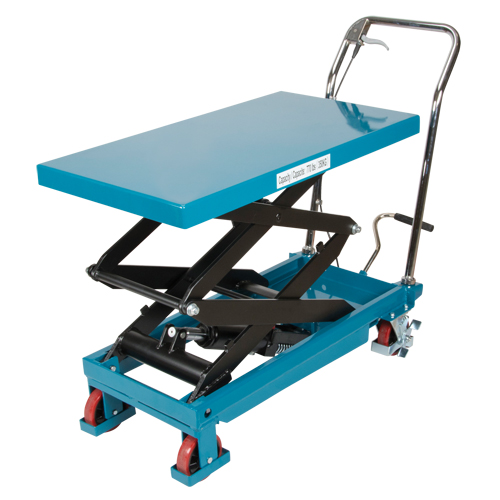 Heavy-Duty Hydraulic Scissor Lift Table, 35-3/4" L x 19-3/4" W, Steel, 770 lbs. Capacity Maritime Industrial Rubber