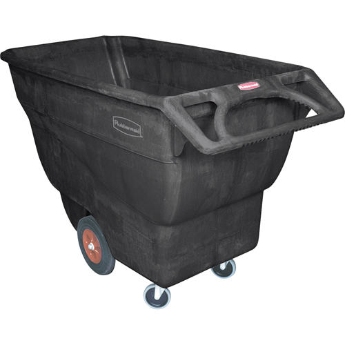 Chariot basculeur en acier, Mousse structur&eacute;e, 1 vg³, Capacit&eacute; de charge de 2100 lb Maritime Industrial Rubber