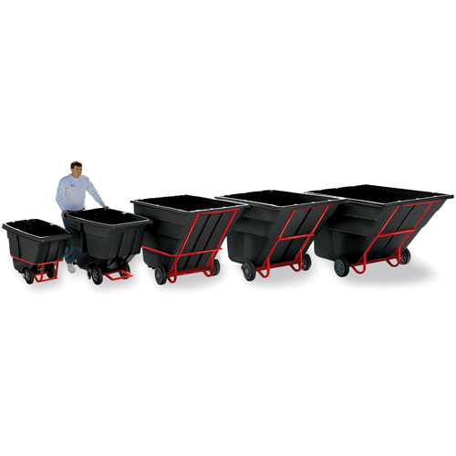 Tilt Truck, Polyethylene, 1-1/2 cu. yd., 1200 lbs. Load Capacity Maritime Industrial Rubber