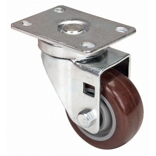 Caster, Swivel, 3" (76 mm), Polyurethane, 230 lbs. (104 kg.) Maritime Industrial Rubber
