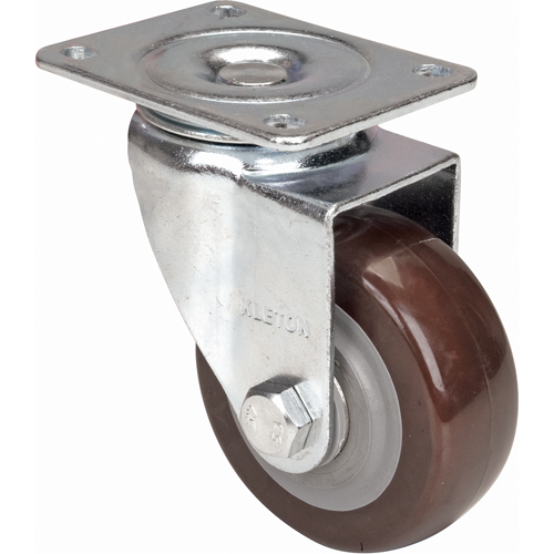Roulette, Pivotant, 4" (101,6 mm), Polyur&eacute;thane, 440 lb (199,58 kg) Maritime Industrial Rubber
