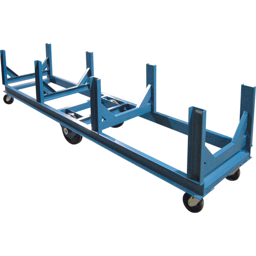 Bar Cradle Truck, 120" L x 28" W x 29" H, 5000 lbs. Capacity, Phenolic Wheels Maritime Industrial Rubber