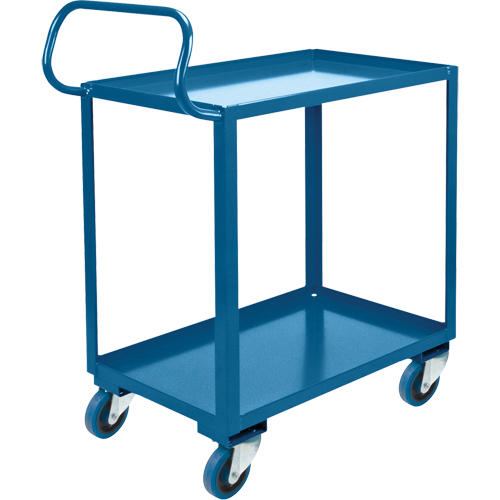 Ergonomic Shelf Truck, 800 lbs. Capacity, Steel, 20" W x 37" H x 32" D, Lip Up Maritime Industrial Rubber