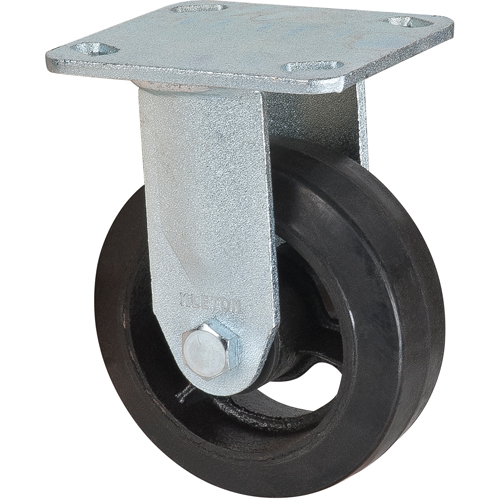 Mold-on Caster, Rigid, 5" (127 mm), Rubber, 440 lbs. (199 kg.) Maritime Industrial Rubber