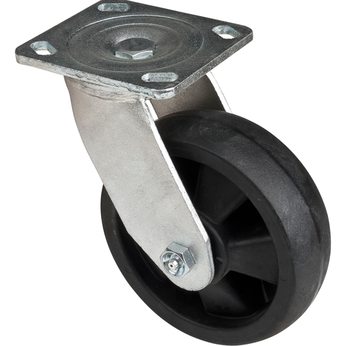 Roulettes haute temp&eacute;rature, Pivotant, 6" (152,4 mm), Nylon, 880 lb (399 kg) Maritime Industrial Rubber