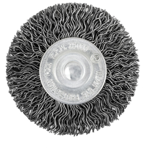 105-2 Shaft Mounted Crimped Radial Brush, 2", .02" Fill Maritime Industrial Rubber