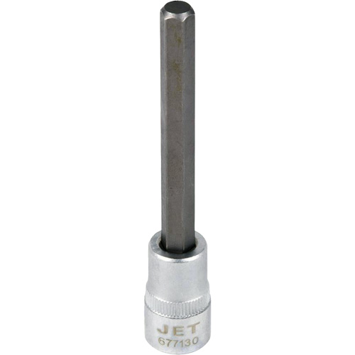 Bit Socket, Hex, 1/4" x 4" L, 3/8" Drive Maritime Industrial Rubber
