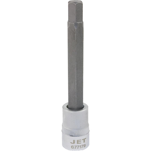Bit Socket, Hex, 10 mm x 4" L, 3/8" Drive Maritime Industrial Rubber
