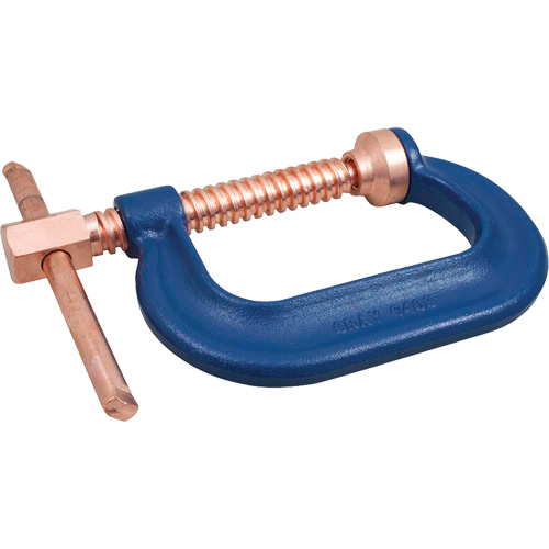 Heavy-Duty Forged C-Clamp, 6" (152 mm) Capacity, 3-7/8" (98 mm) Throat Depth Maritime Industrial Rubber