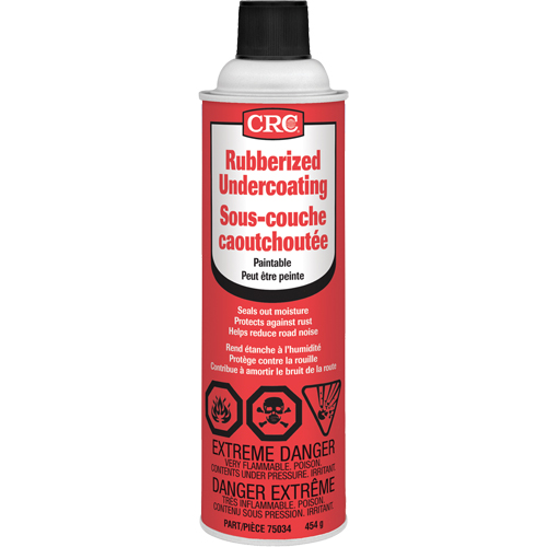 Rubberized Spray Undercoating, 16 oz./454 g/473 ml, Aerosol Can, Black Maritime Industrial Rubber