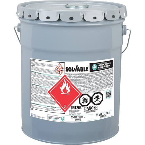 Diluant pour laque de calibre professionnel, Seau, 18,9 L Maritime Industrial Rubber