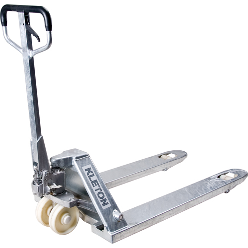 Transpalette manuel, Galvanis&eacute;, 48" lo x 27" la, Capacit&eacute; 5500 lb Maritime Industrial Rubber