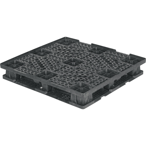 Palettes empilables &agrave; double plancher, Acc&egrave;s de Quatre c&ocirc;t&eacute;s, 48-7/10" lo x 45,7" la x 7-1/2" h Maritime Industrial Rubber