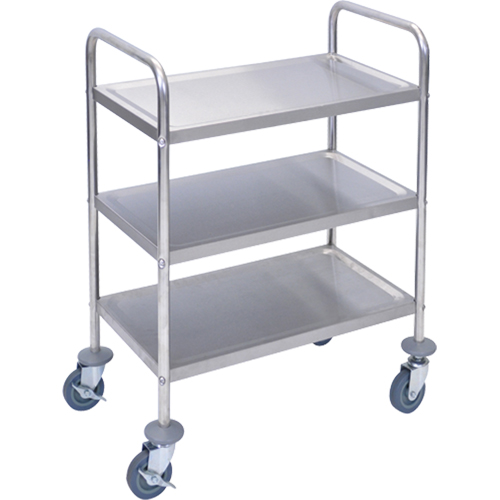 Chariot &agrave; tablettes, 3 Tiers, 16" la x 35" h x 26" p, Capacit&eacute; 200 lb Maritime Industrial Rubber