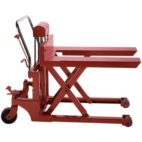 L&egrave;ve-palette &agrave; ciseaux, 44" lo x 27" la, Acier, Capacit&eacute; de 1100 lb Maritime Industrial Rubber