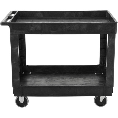 Chariot utilitaire avec poign&eacute;e, 2 tiers, 40" x 32-1/4" x 24", Capacit&eacute; 500 lb Maritime Industrial Rubber