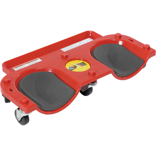 Rolling Knee Dolly, Plastic, Red, 350 lbs. Capacity Maritime Industrial Rubber