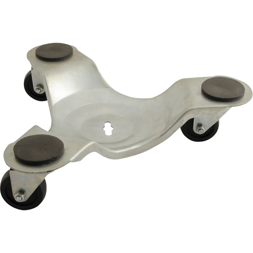 Zinc Plated Leg Dolly, 300 lbs. Capacity, Steel Frame, 2.75" H Maritime Industrial Rubber