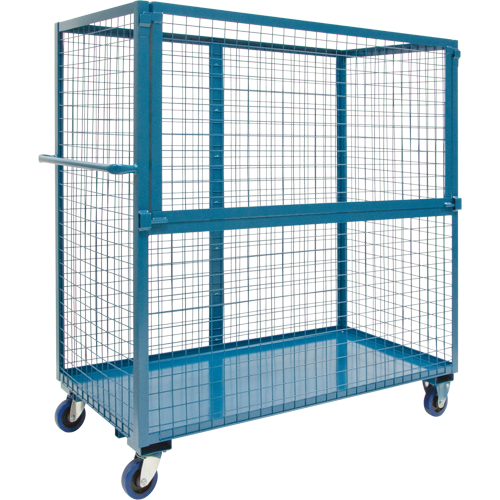 Wire Mesh Stock Truck, Steel, 24" x 55" x 36", 2400 lbs. Capacity Maritime Industrial Rubber