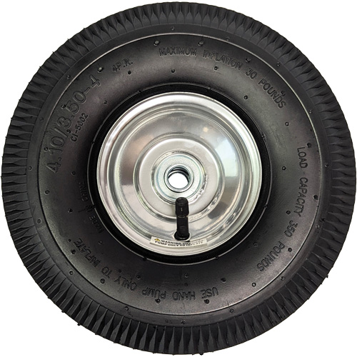 Replacement Pneumatic Tire for Hand Truck, 10" (254 mm), 350 lbs. Capacity Maritime Industrial Rubber