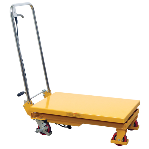 Hydraulic Scissor Lift Table, 17.75" L x 27.5" W/27-1/2" L x 17-3/4" W, Steel, 330 lbs. Capacity Maritime Industrial Rubber