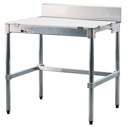 &eacute;tabli avec dessus en poly, 60" la x 24" p x 35-1/2" h, Capacit&eacute; 1800 lb Maritime Industrial Rubber