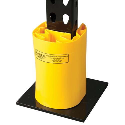 Polyethylene Rack Guard, 5" W x 6" L x 8" H, Yellow Maritime Industrial Rubber