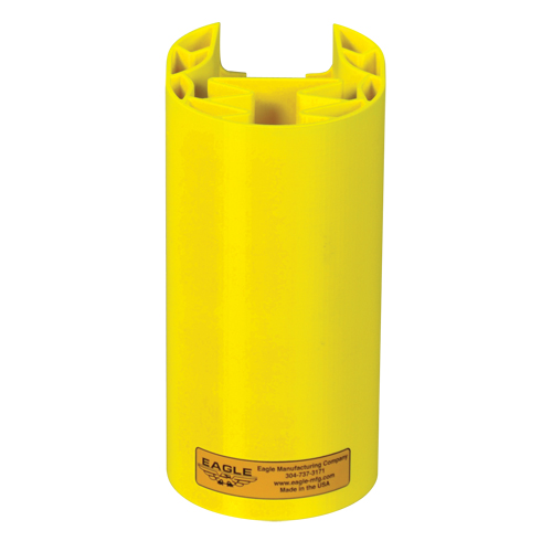 Butoir en poly pour rayonnage, 5" la x 6" lo x 8" h, Jaune Maritime Industrial Rubber