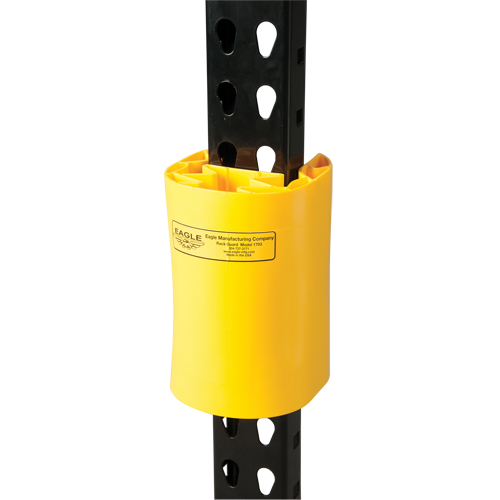 Butoir en poly pour rayonnage, 5" la x 6" lo x 8" h, Jaune Maritime Industrial Rubber
