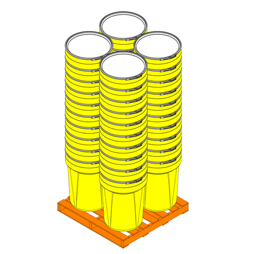 Nestable Polyethylene Drum, 30 US gal (25 imp. gal.), Open Top, Blue Maritime Industrial Rubber