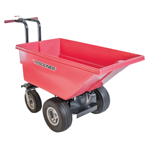 Chariot &agrave; bascule motoris&eacute;, Capacit&eacute; 6 cu.ft., 40" h x 25" la x 56" p Maritime Industrial Rubber