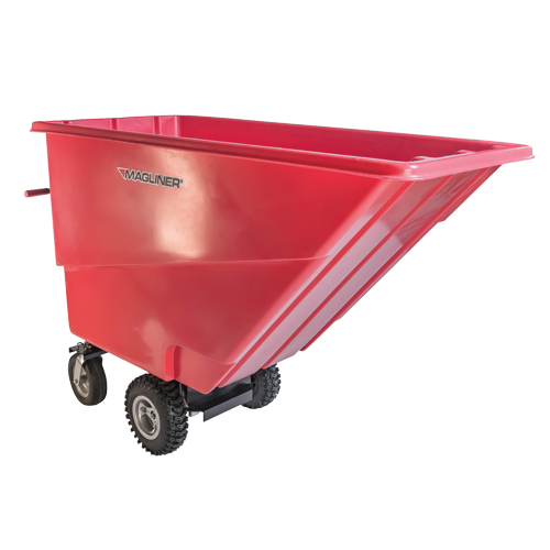 Chariot &agrave; bascule motoris&eacute;, Capacit&eacute; 27 cu. ft., 51" h x 81" la x 33" p Maritime Industrial Rubber
