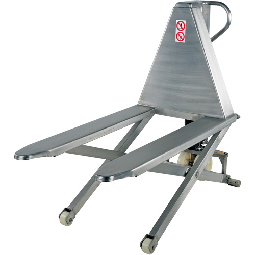 Table &eacute;l&eacute;vatrice de palettes, 45" lo x 26-3/4" la, Acier inoxydable, Capacit&eacute; de 2000 lb Maritime Industrial Rubber