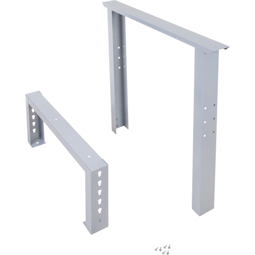 Industrial Duty Leg for Workbench, Steel, 30" D x 34" H, Single Maritime Industrial Rubber