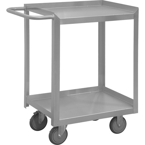 Industrial Grade Shelf Cart, 2 Tiers, 24-1/8" W x 35" H x 54" D, 1200 lbs. Capacity Maritime Industrial Rubber