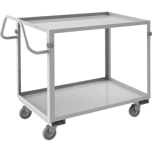 Industrial Grade Shelf Cart, 2 Tiers, 22-1/2" W x 36-1/2" H x 42-7/16" D, 600 lbs. Capacity Maritime Industrial Rubber