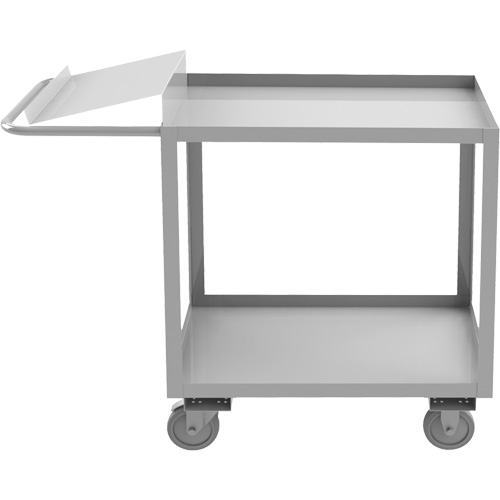 Industrial Grade Order Picking Cart, 39" H x 18-1/8" W x 45" D, 2 Shelves, 1200 lbs. Capacity Maritime Industrial Rubber