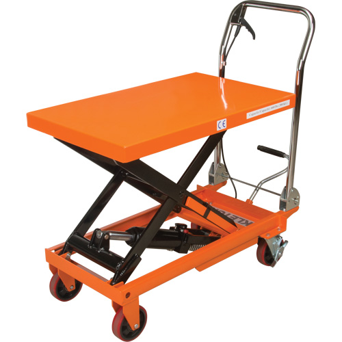 Hydraulic Scissor Lift Table, 32" L x 19-3/4" W, Steel, 660 lbs. Capacity Maritime Industrial Rubber