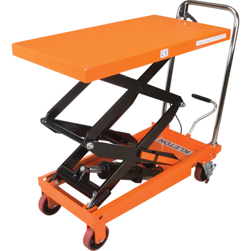 Hydraulic Scissor Lift Table, 35-3/4" L x 19-3/4" W, Steel, 770 lbs. Capacity Maritime Industrial Rubber